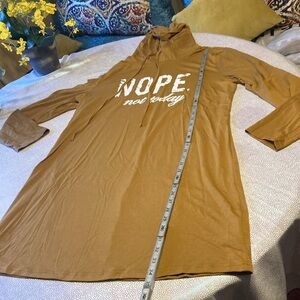 SHEIN LUNE Slogan Graphic Drawstring Hooded Dress size XL new without tag